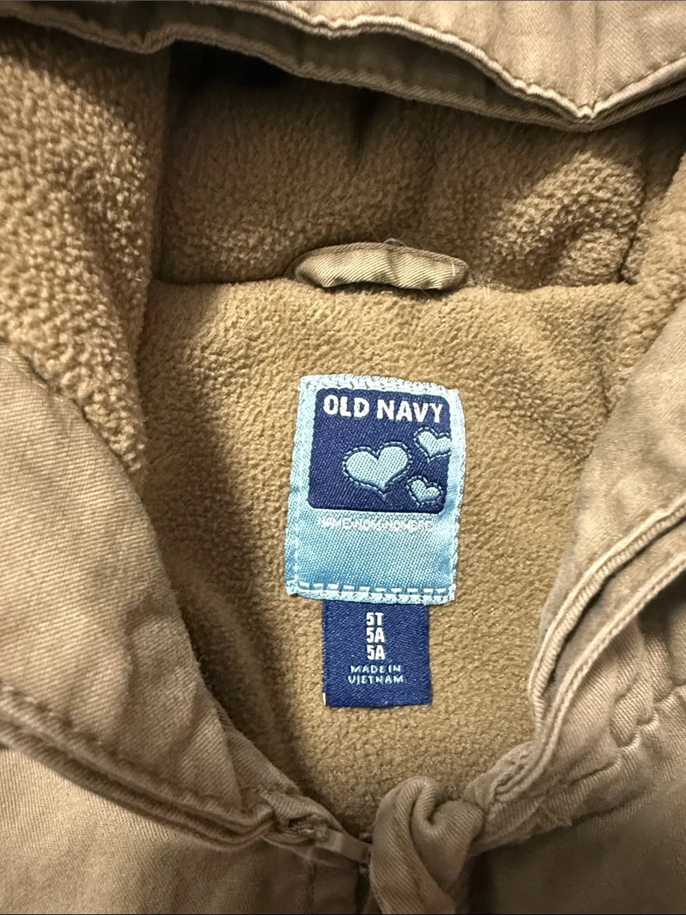 Old Navy Girls' Hooded Puffer Jacket in Olive Green
